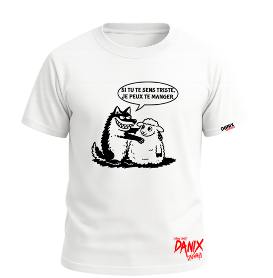 Tshirt Si tu te sens triste je peux te manger (Loup-Mouton) V1 [DANIX CENSORED]